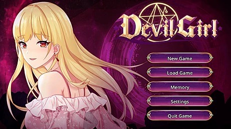 A menu scene of the game: Devil Girl.